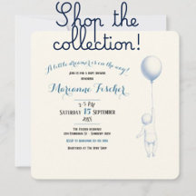 Deliciously retro Baby Shower Invites 