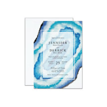 Blue Watercolor Geodes Wedding