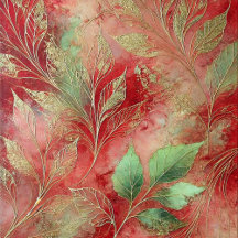 Abstract Golden Leaf Artwork 