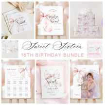Sweet Sixteen Blush Pink Bow