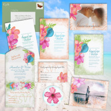 Colorful Tropical Plumeria Flower Wedding