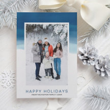 Blue Ombre Christmas Watercolor