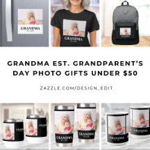 Grandma Est. Grandparent Day Photo Gifts Under $50