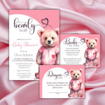 watercolor bear Baby Shower