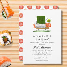 Kawaii Baby Shower: Sushi and Salmon Roll Theme 