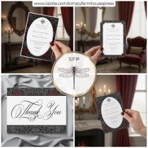 Elegant Vintage Gothic Moody Botanical Wedding