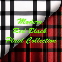 Red Black Plaid Modern Collection
