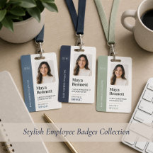 Stylish Employee Company ID Badges