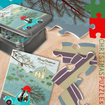 Portuguese Rooster Christmas Puzzles for family