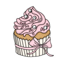 Pink and Silver Cupcake
