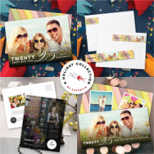 TWENTY 26 TYPOGRAPHY NEW YEAR HOLIDAY PHOTO CARDS