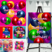 vibrant birthday balloon