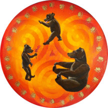 Mama Bear Animal Guide Hex Sign