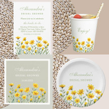 YELLOW WILDFLOWER BRIDAL SHOWER