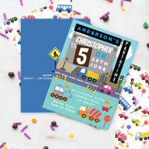 Transportation Construction Birthday 