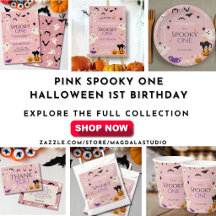 Pink Spooky One Halloween Girl 1st Birthday 
