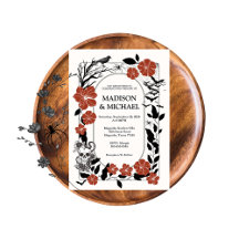 Gothic Halloween Black Burgundy Wedding Collection