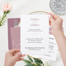 Mauve Ampersand Wedding | Modern Minimalist