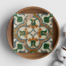 Green Spanish Geometric Azulejos 