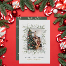 Holly Days   Merry Christmas Photo Holiday cards