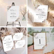 Ivory and Blue Boho Floral Collection