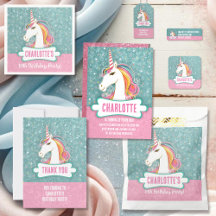 Colorful Glitter and Unicorn Themed Birthday Party
