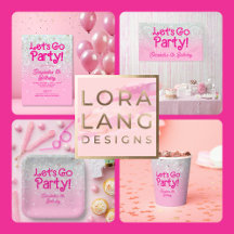 Pink Let's Go Party Birthday Collection