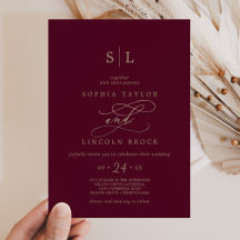 Watercolor Floral Stylish Elegant Autumn Wedding