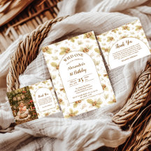 Neutral Woodland Wild One Birthday