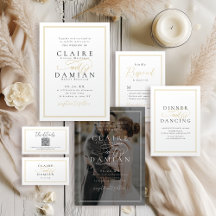 Simple Elegance Romantic Script Wedding