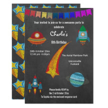 Space Theme Invitations 