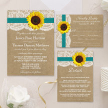 The Rustic Kraft Wedding Collection - Teal