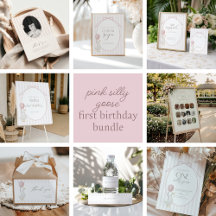 Pink Silly Goose 1st Birthday Collection