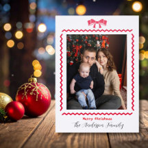 Photo Letterpress Style Christmas Cards