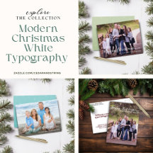 Modern Christmas White Typography