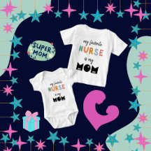 My Favorite Nurse Is My MOM / Balloons Typography 