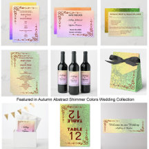 Autumn Abstract Shimmering Colors Wedding 