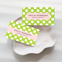 Green Polka Dots Business Cards Collection
