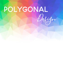 Colorful Rainbow Polygonal Design