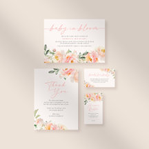 Pink Floral Baby in Bloom Baby Shower