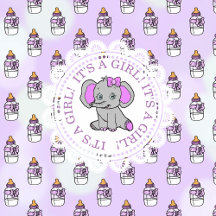 Purple Elephant Baby Shower 