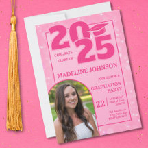 Trendy Pink Graduation Party