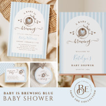A Baby Is Brewing Blue Baby Shower