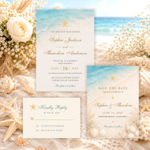 Elegant Blue Ocean Starfish Wedding Collection