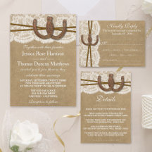 The Kraft, Lace & Horseshoe Wedding Collection