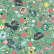 Spring Spirits Seamless Patterns