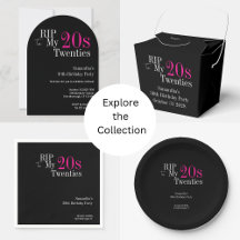 RIP 20s 30th Birthday Party Black Pink