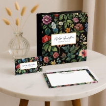 Vintage Botanical Elegance Designer Business Suite