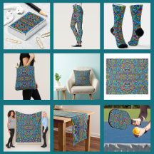 Colorful Retro Psychedelic Abstract Swirls