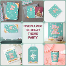 Five is A Vibe, Retro Birthday Theme